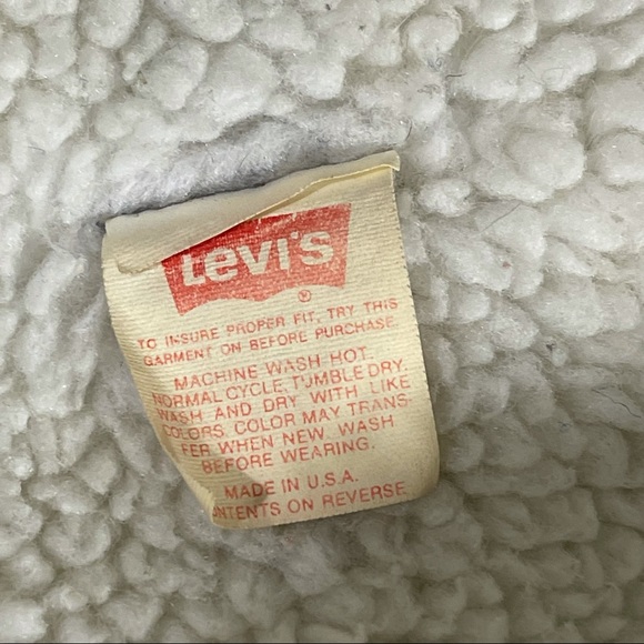 Vintage Levis Trucker Sherpa Acid Wash Jacket Lg - Picture 6 of 7